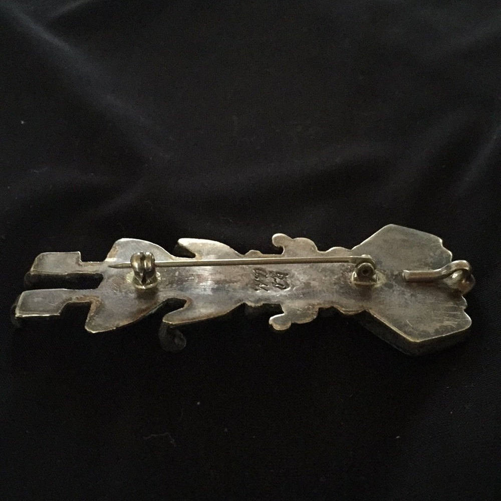 Vintage Silver/Turquoise Native American Pin - Picture 4 of 5